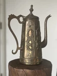 Antique Morrocan Turkish Copper And Brass Pot 14 Inch Display Coffee. Fixed Price $50.00.