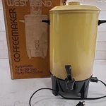 West Bend Harvest Gold Coffee Party Percolator Automatic Yellow 12 30 Cup Vtg. Fixed Price $26.99.