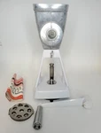 Vintage Dazey 471W White Aluminum Meat Grinder With Original Box. Fixed Price $19.99.
