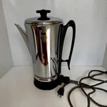 Vintage Universal C-4531 Coffeematic Chrome Percolator Collectible. Fixed Price $59.99.