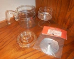 Pyrex 7754-B Coffee Pot Cup Percolator Complete & Filter Plate Replacement. Fixed Price $125.00.