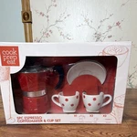 Cook Prep Eat Red Stovetop Espresso Set 3 Coffeemaker 2 Cups. Fixed Price $20.93.