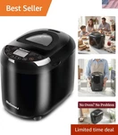 Programmable Bread Maker, 2 Lb Loaf, 3 Sizes, 19 Presets Incl. Gluten-free, D.... Fixed Price $130.86.