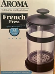 New Aroma French Press. Coffee Maker .8 Liters 3 Cups. Fixed Price $8.99.