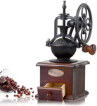 Burr Coffee Grinder, Vintage Style Wooden Hand Classic French Press. Fixed Price $43.43.