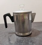 Vintage Century Aluminum Stovetop Coffee Percolator 5 (3) Cup - Glass Knob. Fixed Price $25.16.