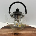 Kjf Direct Heat Glass Tea Pot Stovetop Coffee Cottagecore Retro Floral. Fixed Price $29.99.