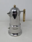 Vev Vigano Inox 18/10 Italian Moka Espresso Pot W/gold Accents Oz. Fixed Price $69.46.