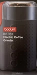 Bodum 11160-911US-3 Bistro Electric Blade Grinder, Black, Nib, Free Ship. Fixed Price $29.94.