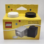 New! Lego Brick Salt & Pepper Set White Black Shakers #850705 Sealed #6031672. Fixed Price $11.99.