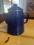Coleman 9-CUP Coffee Enamelware Percolator Blue. Fixed Price $22.00.