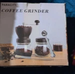 Paracity Manual Burr Coffee Grinder For Espresso With Glass Jar And Scoop. Fixed Price $7.00.
