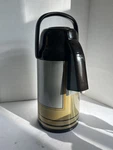 Zojirushi Vtg Air Pot Vacuum Coffee Dispenser Carafe Tea Brown Stripes 2 L New. Fixed Price $39.99.