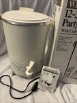 Vintage West Bend Party Perk Coffee Maker 12-30 Cups White W/flowers Percolator. Fixed Price $21.00.