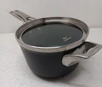 Calphalon Premier 3.5 Quart Heavy Duty Non Stick Saucepan W/ Space Saver Lid. Fixed Price $39.95.