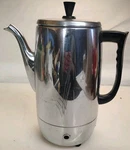 Vintage Dominion Aluminum Electric Percolator Coffee Maker. Fixed Price $24.95.