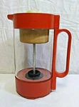Vintage Corning Glass Coffee Percolator Pot Electric Model E-1108 Burnt Orange. Fixed Price $25.00.