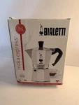 Bialetti Moka Express 6-CUP Stovetop Espresso Maker Aluminum Silver BLACK.S199. Fixed Price $36.00.