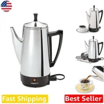 Automatic 12-CUP Stainless Steel Percolator Rich Flavor, Signal Light. Fixed Price $170.78.