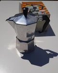 Vintage Junior Caffettiera 3 Cup Moka Pot Made Italy Stovetop Espresso Box. Fixed Price $22.95.