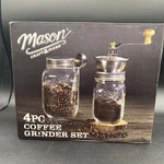 Mason Craft And More 4-PIECE Coffee Grinder Set. Fixed Price $39.00.