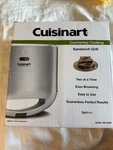 Cuisinart Countertop Cooking Dual Non-stick Sandwich Grill Maker WM-SW2N. Fixed Price $12.00.