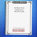 Breadman TR2200C Instruction Manual And Recipe Guide, Binder - Tough Covered. Fixed Price $22.45.