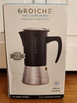 Grosche Milano Steel Moka Pot, 10 Espresso Cups, Stovetop Maker. Fixed Price $69.99.