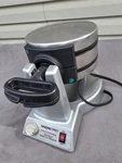 Waring Pro WMK600 Double Belgian Waffle Maker Working Cracked Stand. Fixed Price $95.70.