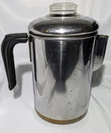 Pre 1968 Vtg 1801 Revere Ware Stainless Steel Copper Clad Cup Coffee Pot. Fixed Price $85.00.