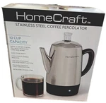 Stainless Steel Coffee Percolator By Homecraft HCPC10SS 10-CUP New Box. Fixed Price $47.20.