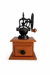 Vintage Style Cast Iron Coffee Grinder Wood Box Hand Crank Mill Drawer. Fixed Price $27.99.