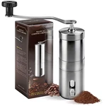 Manual Stainless Steel Coffee Grinder, Portable Conical Burr Hand Crank Grind.... Fixed Price $27.89.