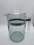Vintage Pyrex Flameware Stove Top Percolator Cup 7826-B, 77-C Lid. Fixed Price $19.99.