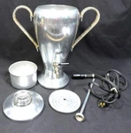Vintage Belle Silver Coffee Percolator Works Great Wicker Handle 6-10 Cups. Fixed Price $64.00.