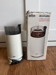 Vintage Braun Ksm 2 Aromatic Coffee Grinder Type 4041 White W/ Original Box. Fixed Price $28.99.