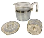 Vintage Pyrex Flame Ware Cup Coffee Pot 7756 Glass Percolator Usa Made. Fixed Price $59.95.