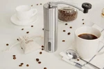 Portable DH2 Manual Coffee Grinder W/ceramic Burrs, Brushed Stainless Steel; New. Fixed Price $19.95.