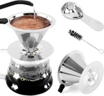 Pour Over Coffee Dripper W/ Cleaning Brush & 15G Measuring Scoop,stainless Steel. Fixed Price $12.55.