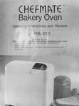 Chefmate Bread Machine Manual TR440, TR7000. Fixed Price $21.99.