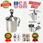 Stainless Steel Manual Milk Frother For Rich Frothy Coffee & Lattes (14OZ). Fixed Price $35.99.
