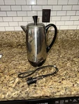 Vintage Farberware Percolator Superfast 142B Coffee Maker 12 Cup Electric Tested. Fixed Price $42.50.