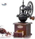 Burr Coffee Grinder, Vintage Style Wooden Hand Classic French Press. Fixed Price $52.71.