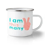 Unbreakable Travel Mug 10 Ounces Am This Many Handprint Aluminum Tea Cup Oz. Fixed Price $17.99.