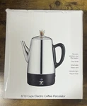 Moss & Stone Stainless Steel 10 Cup Electric Percolator Coffee Maker. Fixed Price $31.49.
