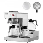 12 Cups Commercial Drip Coffee Maker, Machine With 3 Glass Carafes. Fixed Price $316.27.