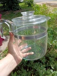 Vintage Pyrex Flameware 7759-B Glass Percolator Coffee Pot And Lid Only Cup. Fixed Price $62.00.