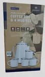 Stansport Enamel Percolator Coffee Pot & 4 Mug Set. Fixed Price $29.99.