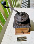 Antique Arcade Mfg Favorite Mill No 300 Coffee Grinder With Paper Label. Fixed Price $40.00.