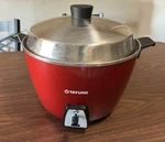 Tatung TAC-10L Cup Rice Cooker Pot 110V Red. Fixed Price $100.00.